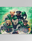 Manta personalizada para 5 mascotas 'New York Jet-Doggos'