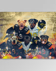 Manta personalizada para cinco mascotas 'Pittsburgh Doggos'