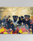 Manta personalizada para 3 mascotas 'Pittsburgh Doggos'