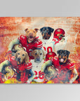 'San Francisco 40Doggos' Personalized 5 Pet Blanket