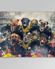 Manta personalizada para 6 mascotas 'New Orleans Doggos'