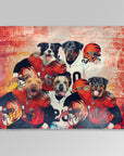 Manta personalizada para 5 mascotas 'Cincinnati Doggos'