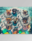 Manta personalizada para 6 mascotas 'Miami Doggos'