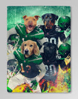 Manta personalizada para 4 mascotas 'New York Jet-Doggos'