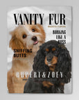 Manta personalizada para 2 mascotas 'Vanity Fur'