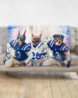 'Indianapolis Doggos' Personalized 3 Pet Blanket