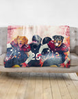 'Atlanta Doggos' Personalized 3 Pet Blanket