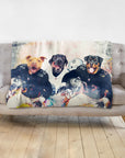 'Oakland Doggos' Personalized 3 Pet Blanket