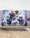 'Indianapolis Doggos' Personalized 5 Pet Blanket