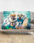 'Miami Doggos' Personalized 2 Pet Blanket