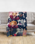 'Atlanta Doggos' Personalized 4 Pet Blanket