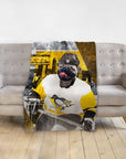 Manta personalizada para mascotas "Pittsburgh Doggos Hockey"