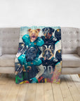 'Jacksonville Doggos' Personalized 4 Pet Blanket