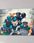 Lienzo personalizado para 5 mascotas 'Jacksonville Doggos'