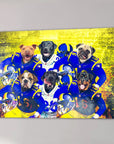 Lienzo personalizado para 6 mascotas 'Los Angeles Doggos'