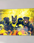 Lienzo personalizado para 3 mascotas 'Michigan Doggos'