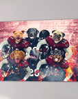 Lienzo personalizado para 6 mascotas 'Atlanta Doggos'