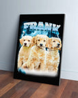 90's Bootleg (Electric Blue) Personalized Pet Canvas