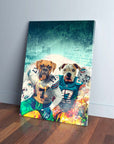 'Miami Doggos' Personalized 2 Pet Canvas