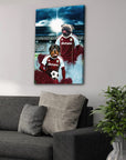 'Aston Villa Doggos Football' Personalized 2 Pet Canvas