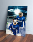 'Everton Doggos Football' Personalized 2 Pet Canvas