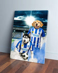 'Brighton Doggos Football' Personalized 2 Pet Canvas