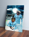 'Manchester City Doggos Football' Personalized 2 Pet Canvas