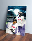 'Tottenham Doggos Football' Personalized 2 Pet Canvas
