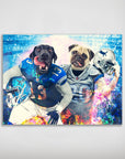 Mini retrato personalizado de dos mascotas 'Detroit Doggos'