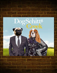 Mini retrato personalizado de dos mascotas 'DogSchitt's Creek'