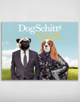 Mini retrato personalizado de dos mascotas 'DogSchitt's Creek'