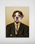 Mini retrato de perro personalizado 'Dwight Woofer'