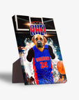 'Dogtroit Pistons' Personalized Pet Standing Canvas