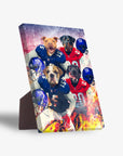 'New York Doggos' Personalized 4 Pet Standing Canvas