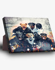 'Las Vegas Doggos' Personalized 5 Pet Standing Canvas