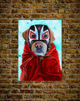 Mini Retrato Personalizado de Perro 'El Luchador'