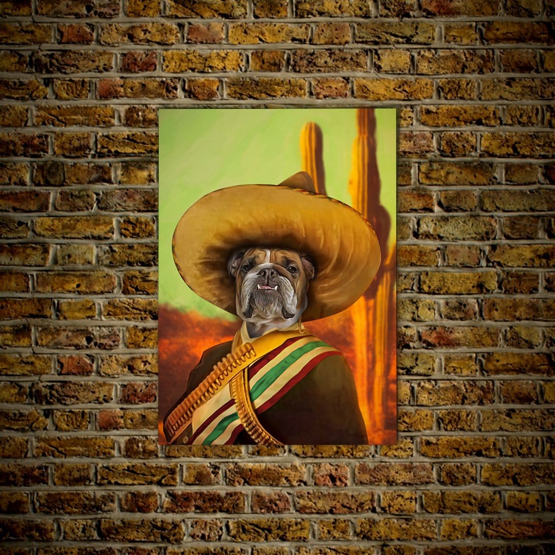 El Jefe: Mini retrato de perro personalizado