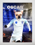 Mini retrato de mascota personalizado "Fútbol de perros de Inglaterra"