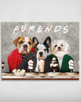 Mini retrato personalizado de 3 mascotas 'Furends'