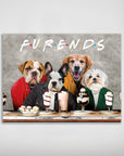 Mini retrato personalizado de 4 mascotas 'Furends'