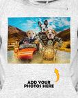 Sudadera con capucha personalizada para 4 mascotas 'Harley Wooferson'