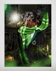 Mini retrato de mascota personalizado 'Harry Dogger (Slytherawr)'