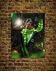 Mini retrato de mascota personalizado 'Harry Dogger (Slytherawr)'