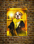 Mini retrato de mascota personalizado 'Harry Dogger (Wooflepuff)'