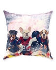 Cojín personalizado para 3 mascotas "Houston Doggos"