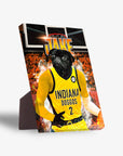 Lienzo personalizado para mascotas de pie con la leyenda "Indiana Pacers Doggos"