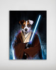 Mini retrato de perro personalizado 'Doggo-Jedi'