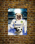 'Leeds United Doggos Football' Personalized Dog Poster