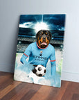 'Manchester City Doggos Football' Personalized Pet Canvas