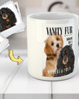 Taza personalizada para 2 mascotas 'Vanity Fur'